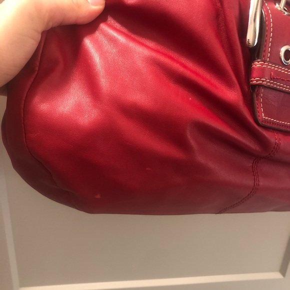Large red Coach purse - Picture 2 of 9